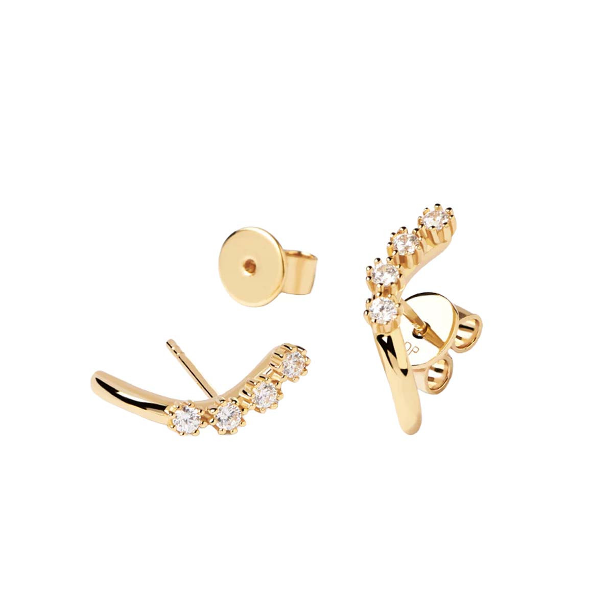 PDPAOLA Boucles d'Oreilles - Motion - en argent doré PDPAOLA Boucles d'Oreilles - Motion - en argent plaqué or - AR01-474-U