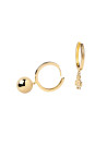 PDPAOLA Boucles d'Oreilles - Super Future - en argent doré
