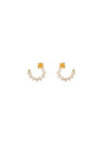 PDPAOLA Boucles d'Oreilles - Juno - en argent doré