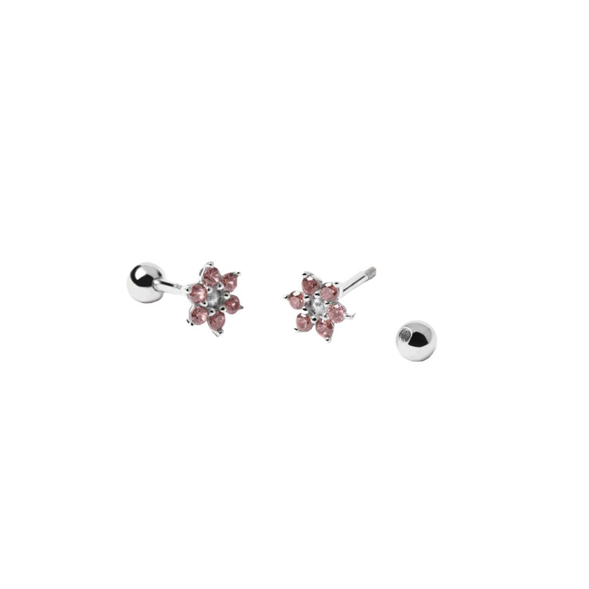 PDPAOLA Boucles d'Oreilles - Les Petites - en argent PDPAOLA Boucles d'Oreilles - Rose Peony - en argent - AR02-284-U