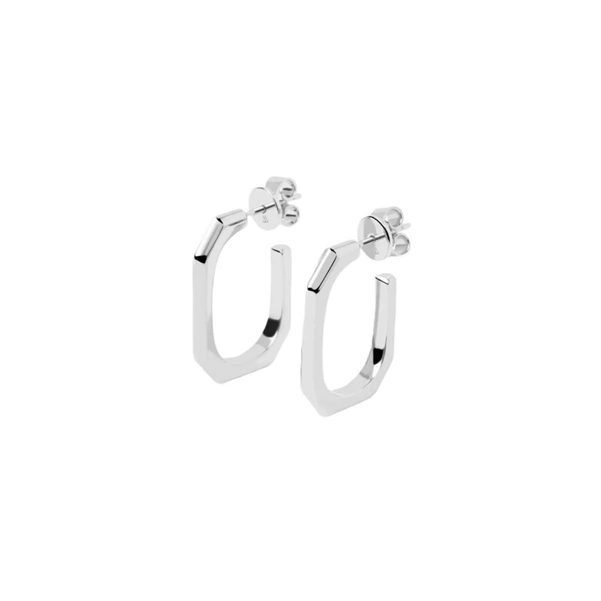 PDPAOLA Boucles d'Oreilles - Signature Link  - en métal - AR02-415-U