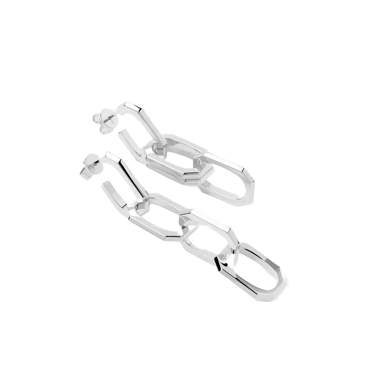 PDPAOLA Boucles d'Oreilles - Signature Chain  - en métal - AR02-468-U