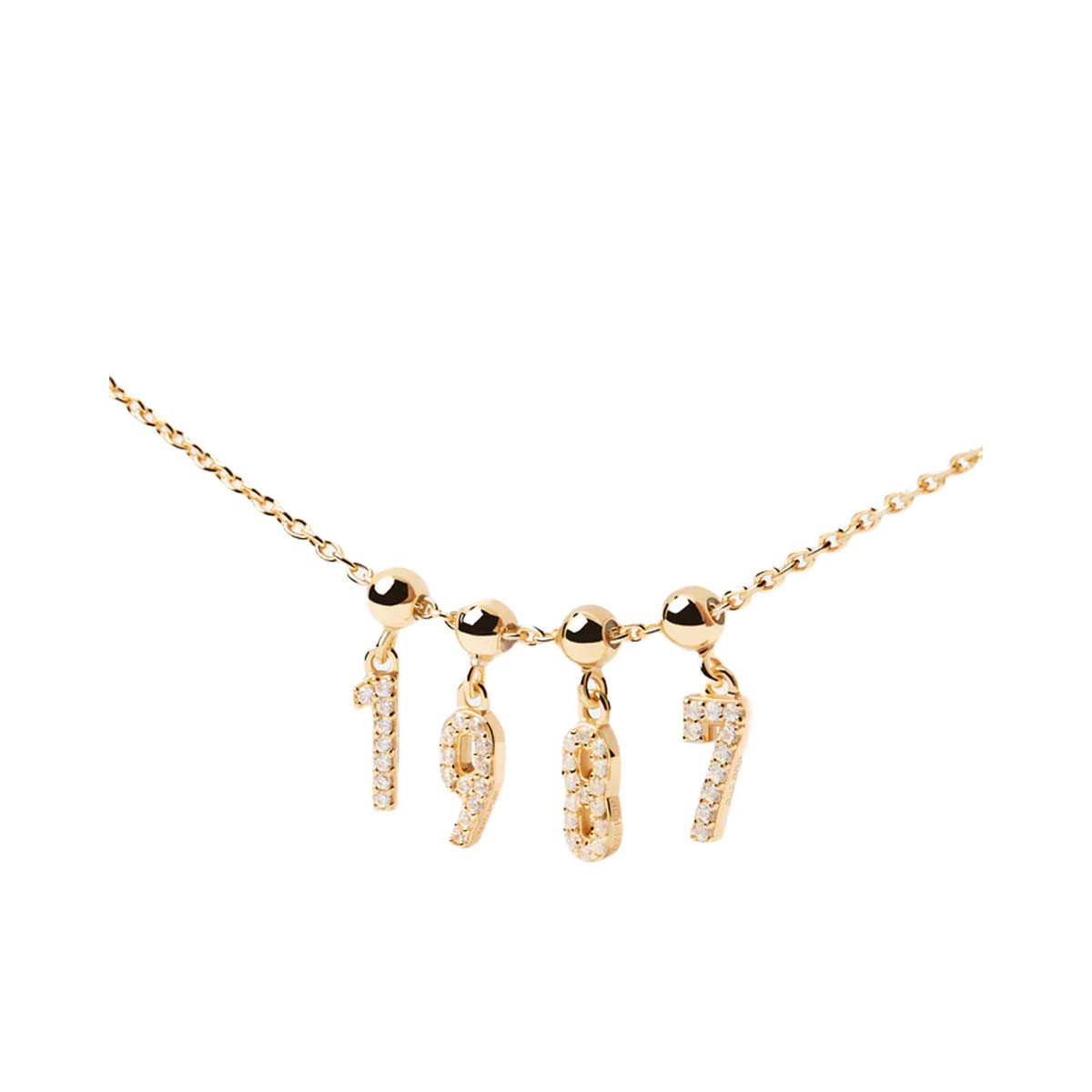 PDPAOLA Charm - Numéro 9 - en argent plaqué or - CH01-001-U