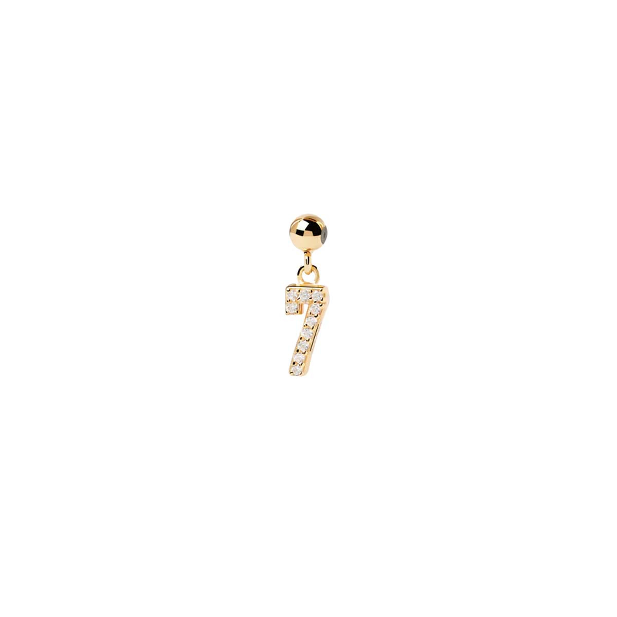 PDPAOLA Charm - Charms - en argent doré PDPAOLA Charm - Numéro 7 - en argent plaqué or - CH01-003-U