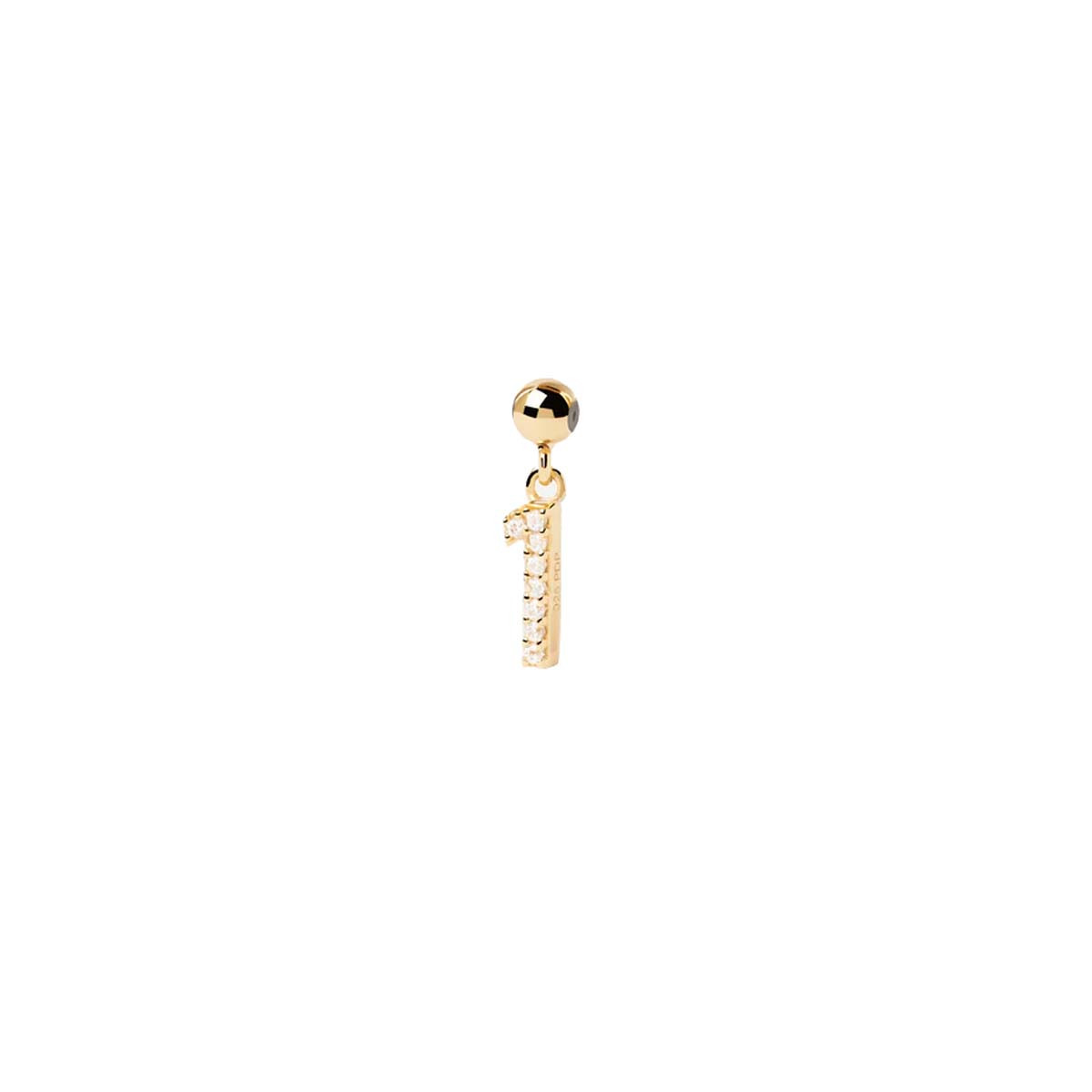 PDPAOLA Charm - Charms - en argent doré PDPAOLA Charm - Numéro 1 - en argent plaqué or - CH01-009-U