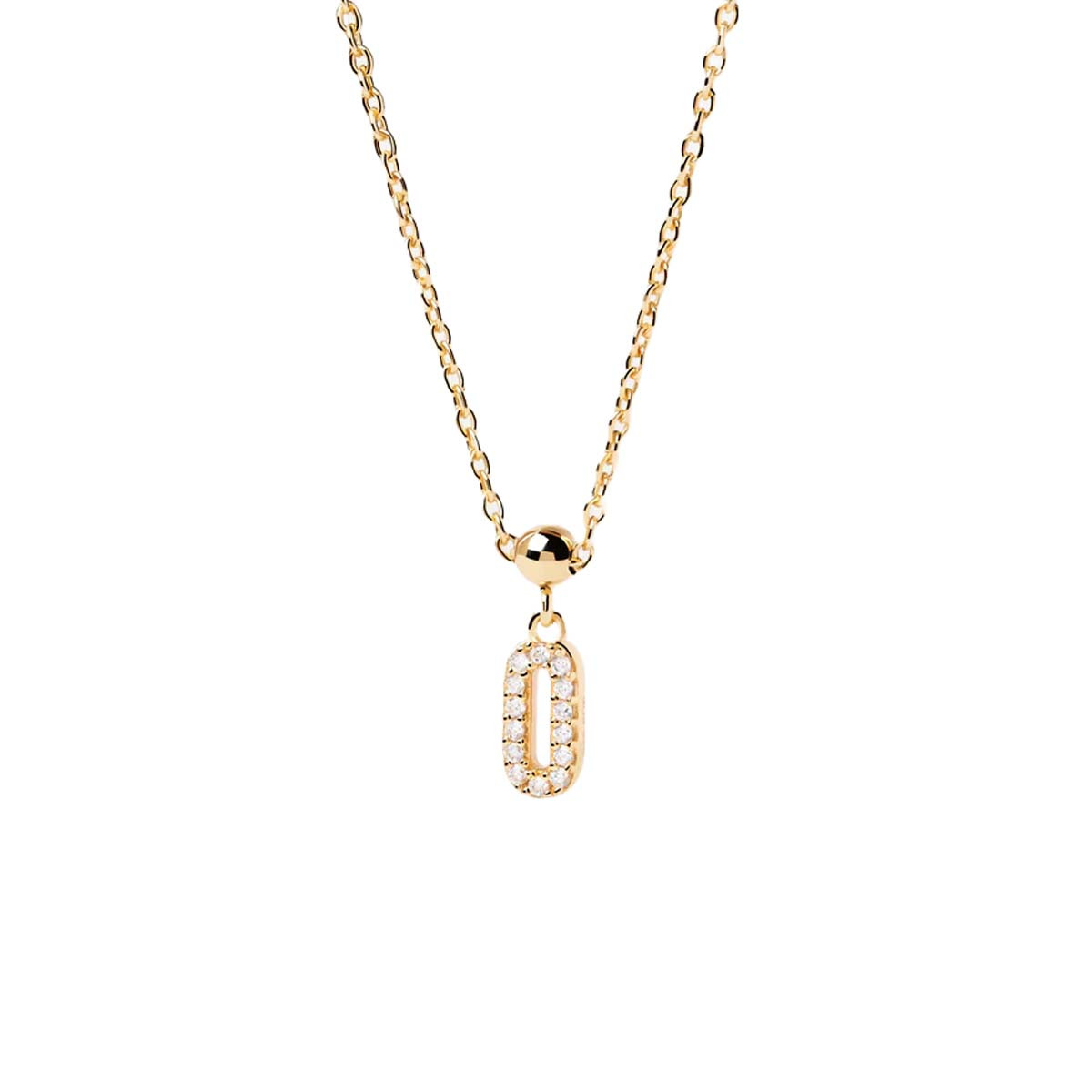 PDPAOLA Charm - Charms - en argent doré PDPAOLA Charm - Numéro 0 - en argent plaqué or - CH01-010-U