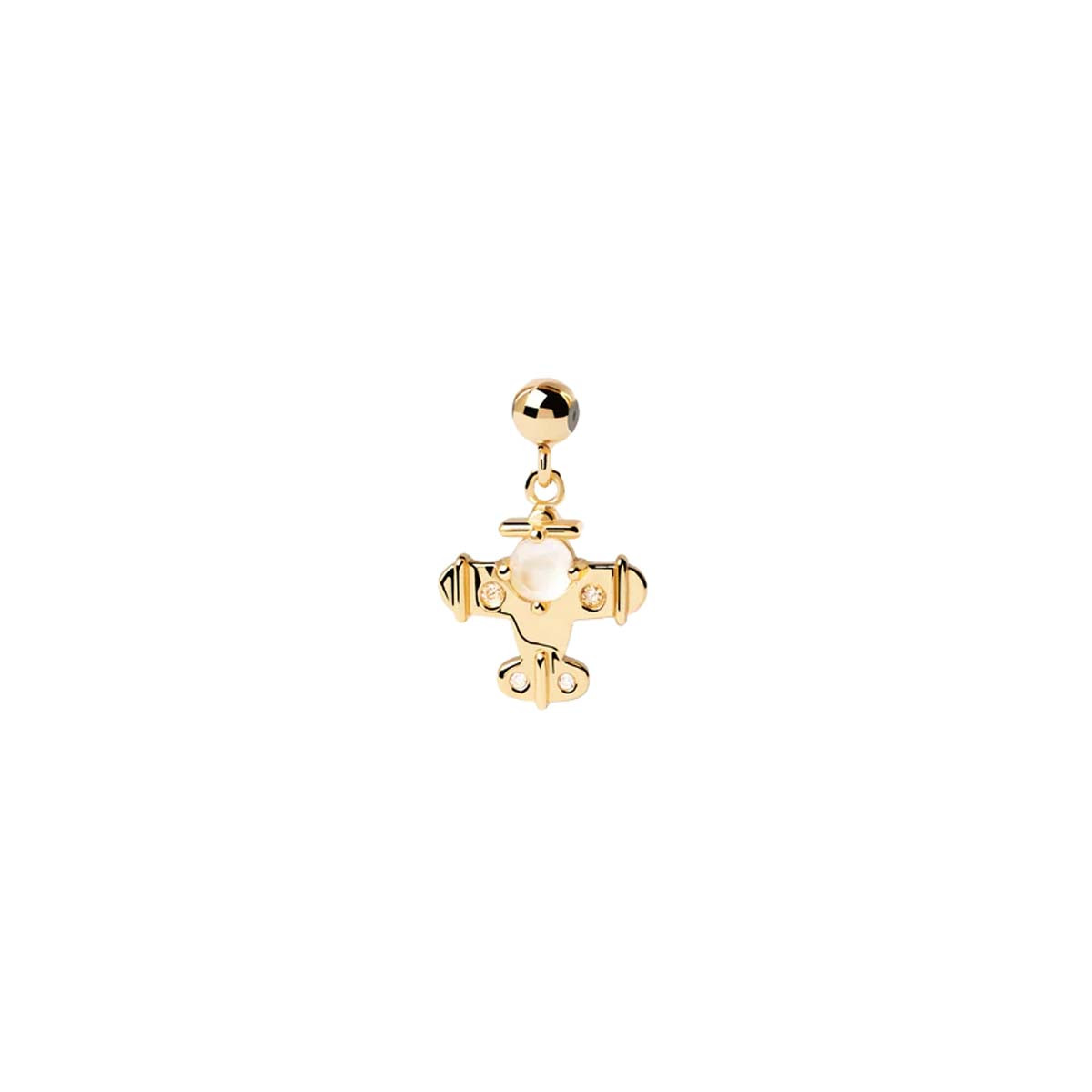 PDPAOLA Charm - Charms - en argent doré PDPAOLA Charm - Avion - en argent plaqué or - CH01-022-U