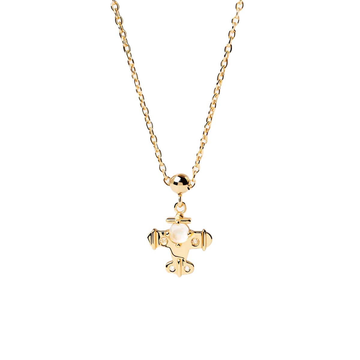 PDPAOLA Charm - Charms - en argent doré PDPAOLA Charm - Avion - en argent plaqué or - CH01-022-U