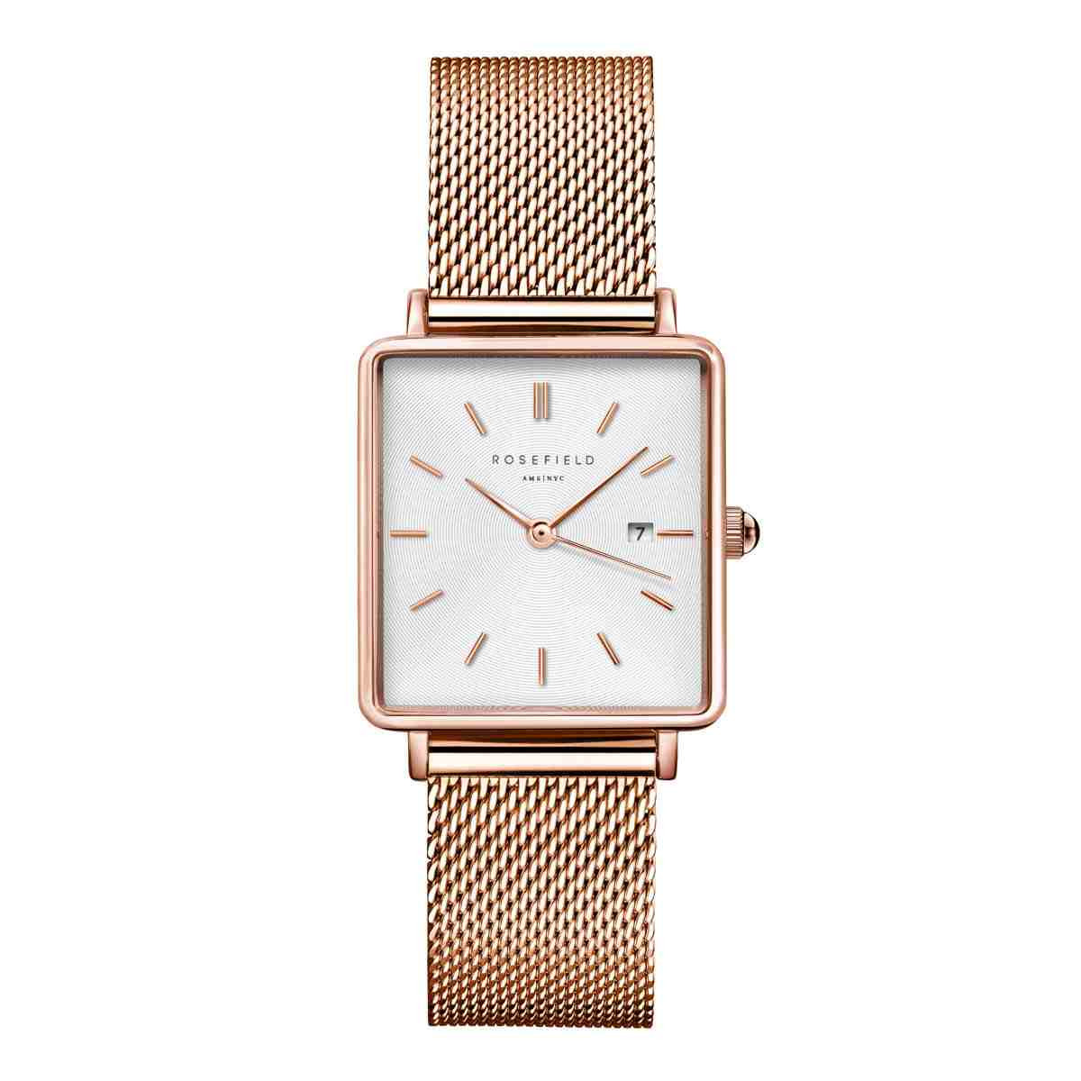 Montre Rosefield Femme "The Boxy" Quartz - Boîtier métal doré Montre Rosefield Femme "The Boxy" Quartz - Boîtier métal doré - QWSR-Q01