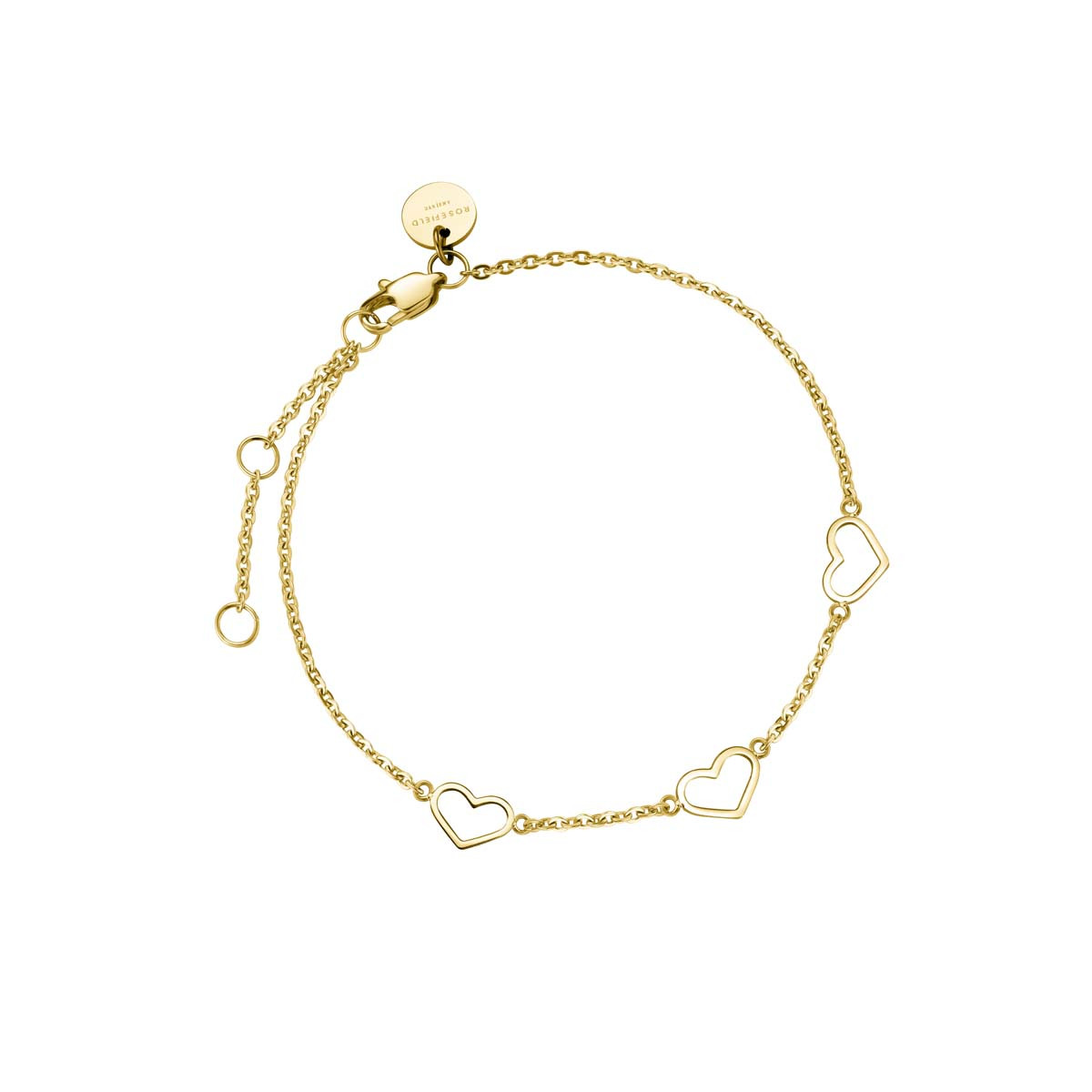 Bracelet Rosefield "Triple Heart Bracelet Gold" - JBTHG-J537