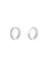 Boucles d'Oreilles Rosefield "Crystal Hoops Silver"