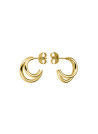 Boucles d'Oreilles Rosefield "Double Hoops Gold"