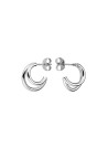 Boucles d'Oreilles Rosefield "Double Hoops Silver"