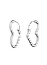 Boucles d'Oreilles Rosefield "Heart Hoops Silver"