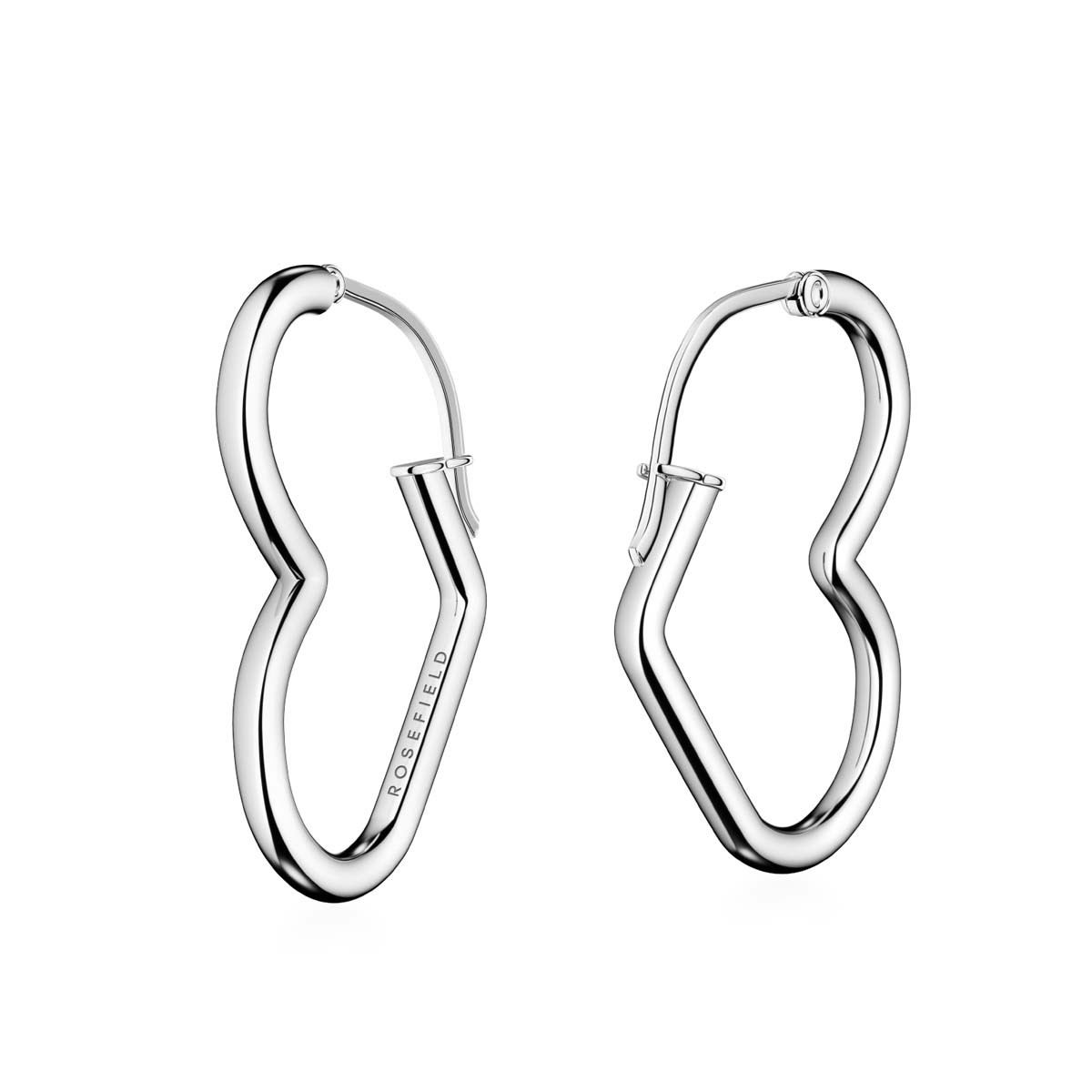 Boucles d'Oreilles Rosefield "Heart Hoops Silver" - JEHHS-J580