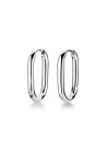 Boucles d'Oreilles Rosefield "Large Oval Hoops Silver"