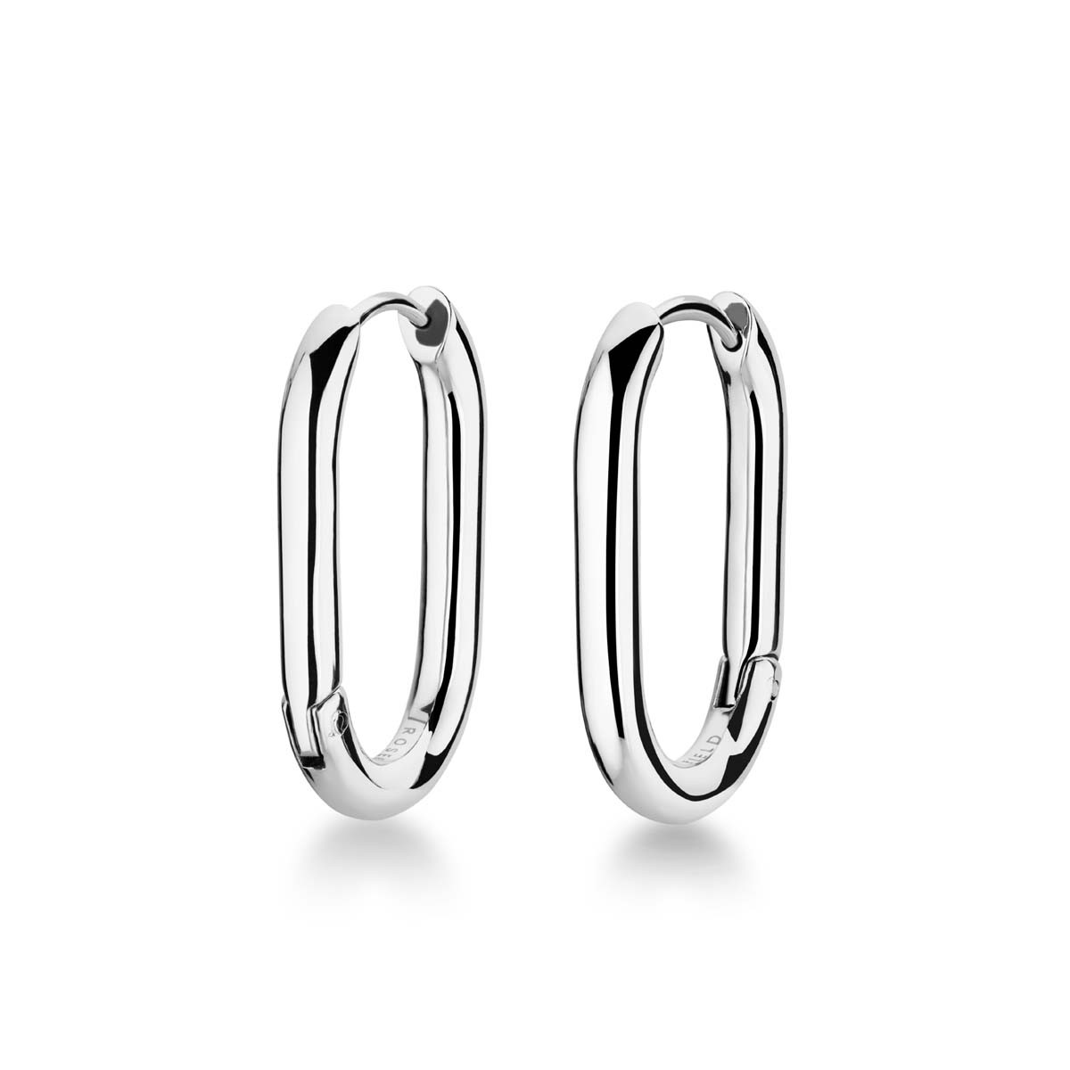 Boucles d'Oreilles Rosefield "Large Oval Hoops Silver" Boucles d'Oreilles Rosefield "Large Oval Hoops Silver" - JEOLS-J568
