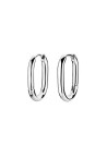 Boucles d'Oreilles Rosefield "Small Oval Hoops Silver"