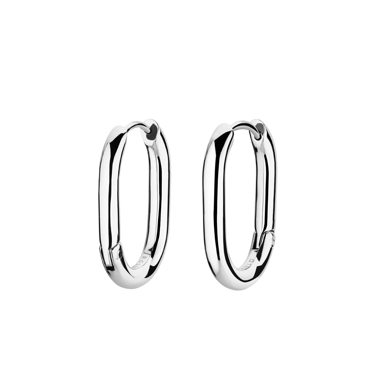 Boucles d'Oreilles Rosefield "Small Oval Hoops Silver" - JEOSS-J570