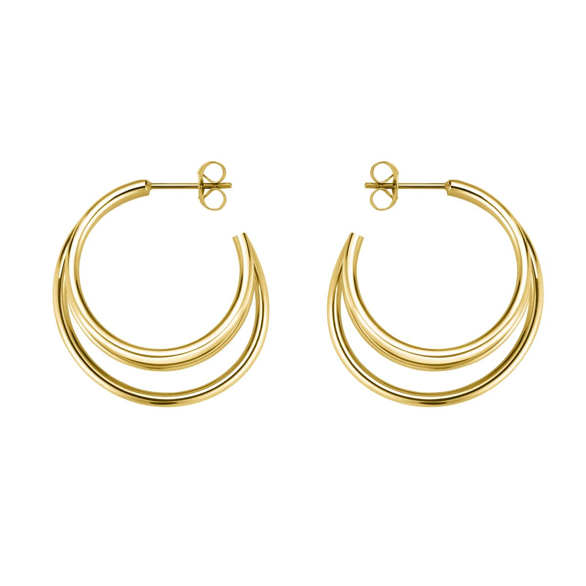 Boucles d'Oreilles Rosefield "Triple Hoops Gold" - JETHG-J573