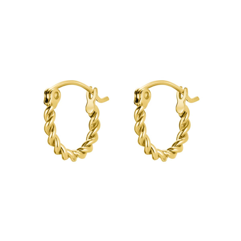 Boucles d'Oreilles Rosefield  Twisted Hoops Gold 
