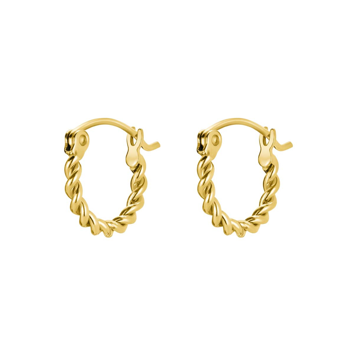 Boucles d'Oreilles Rosefield "Twisted Hoops Gold" - JETHG-J577