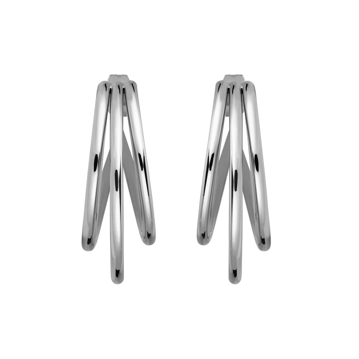 Boucles d'Oreilles Rosefield "Triple Hoops Silver" - JETHS-J574