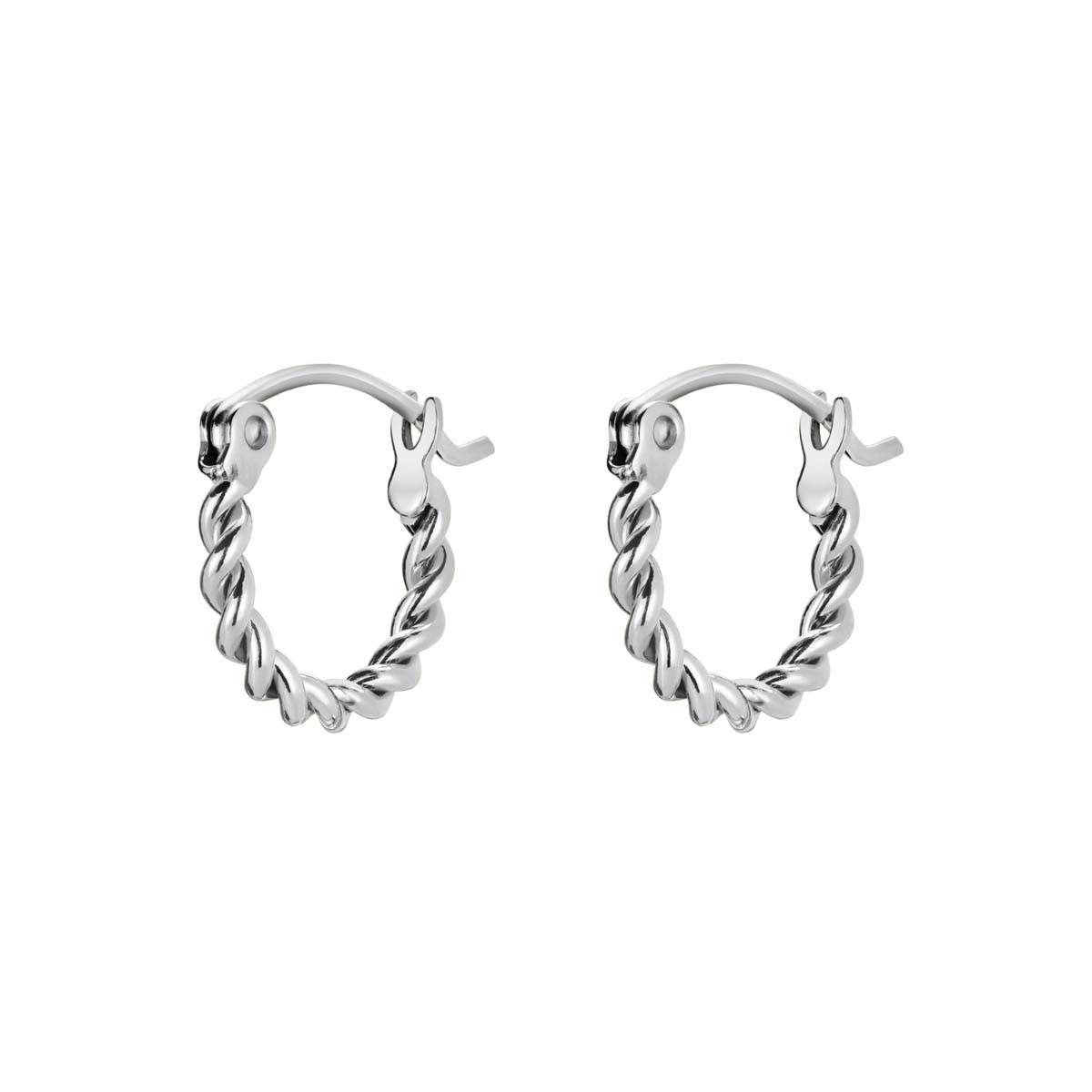 Boucles d'Oreilles Rosefield "Twisted hoops Silver" Boucles d'Oreilles Rosefield "Twisted hoops Silver" - JETHS-J578
