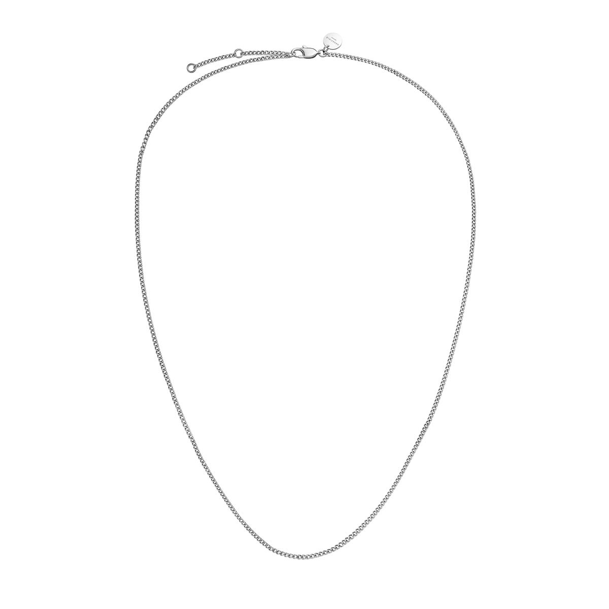 Collier Rosefield "Flat Curb Necklace Silver" - JNFCS-J623