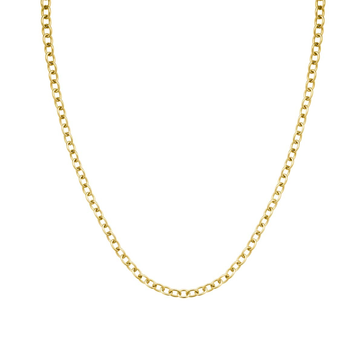Collier Rosefield "Oval Chainlink Necklace Gold"