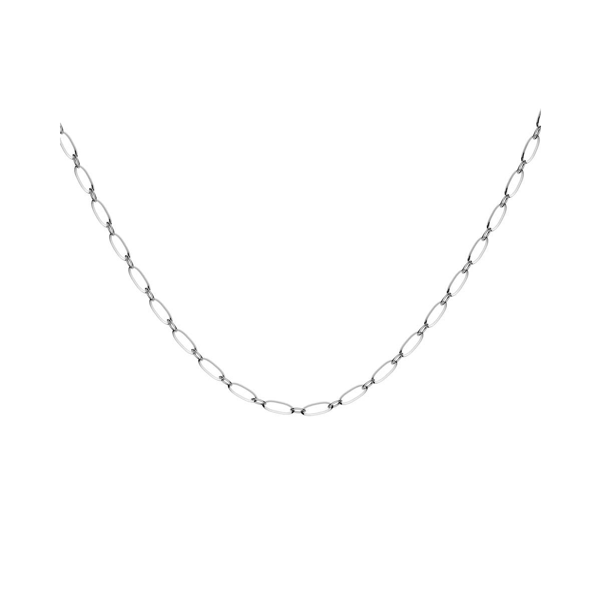 Collier Rosefield "Oval Necklace Silver" - JNOLS-J544