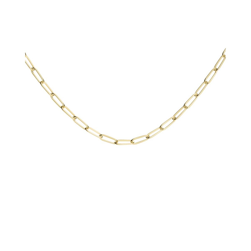 Collier Rosefield  Rectangle Chain Necklace Gold 