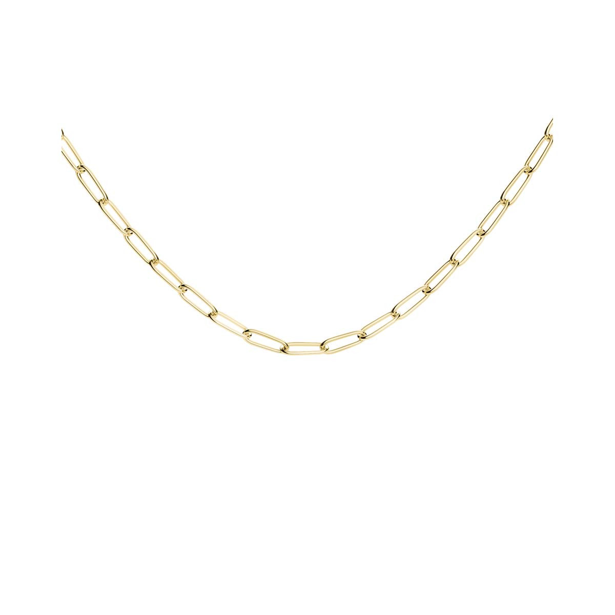 Collier Rosefield "Rectangle Chain Necklace Gold"