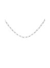 Collier Rosefield "Rectangle Chain Necklace Silver"