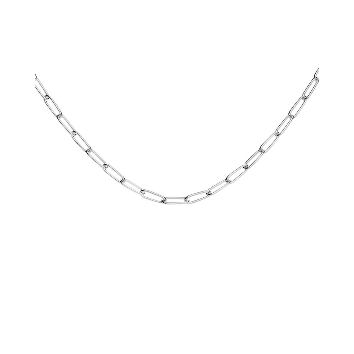 Collier Rosefield "Rectangle Chain Necklace Silver" - JNRCS-J565