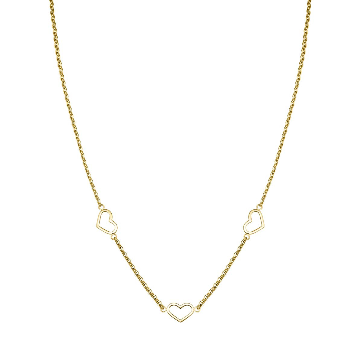 Collier Rosefield "Triple Heart Necklace Gold" Collier Rosefield "Triple Heart Necklace Gold" - JNTHG-J535