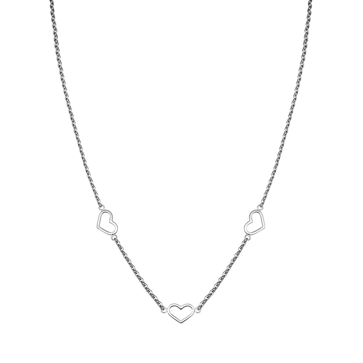 Collier Rosefield "Triple Heart Necklace Silver" - JNTHS-J613