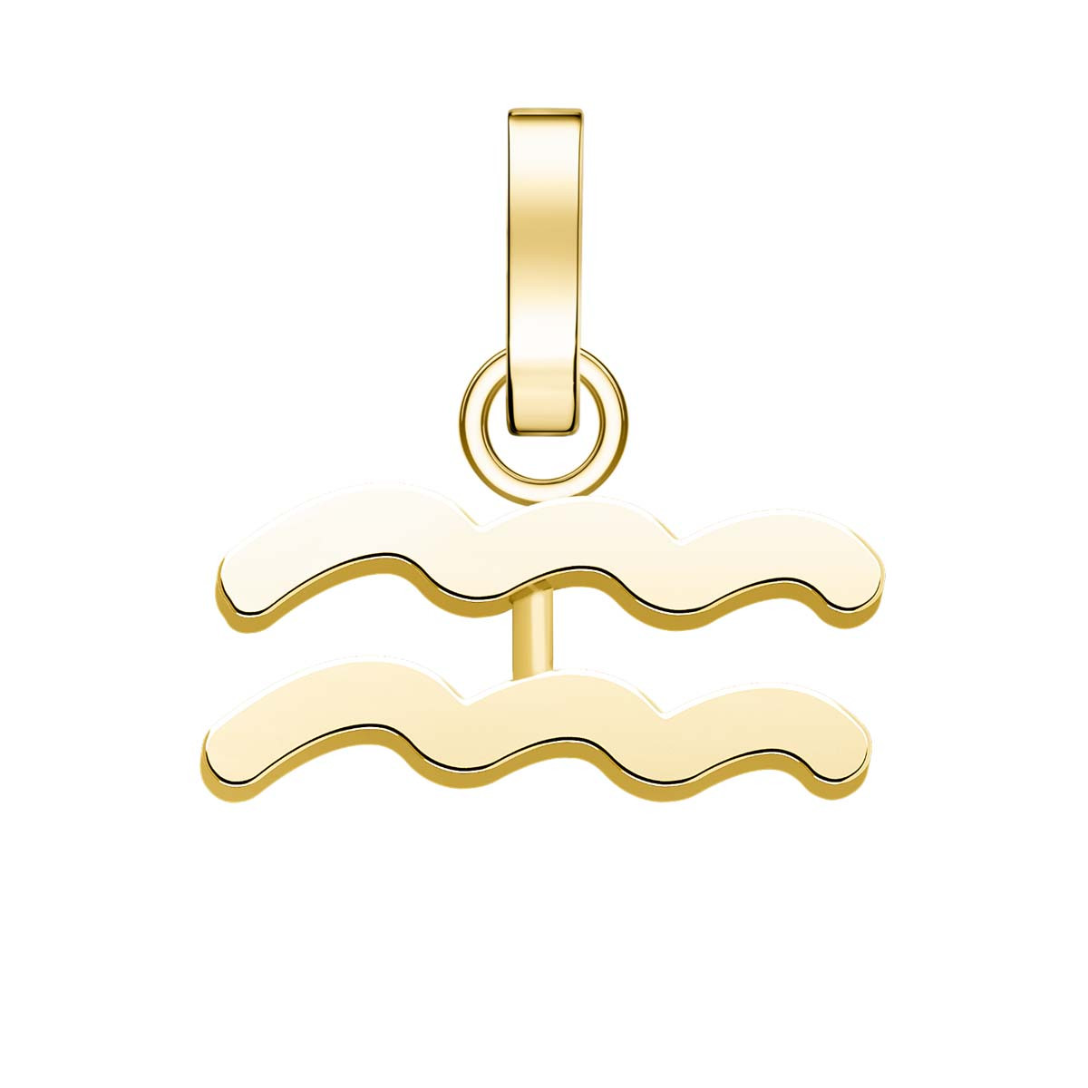 Charm Rosefield "Pendant Gold Zodiac Symbol Aquarius" Charm Rosefield "Pendant Gold Zodiac Symbol Aquarius" - PE-Gold-Aquarius-S