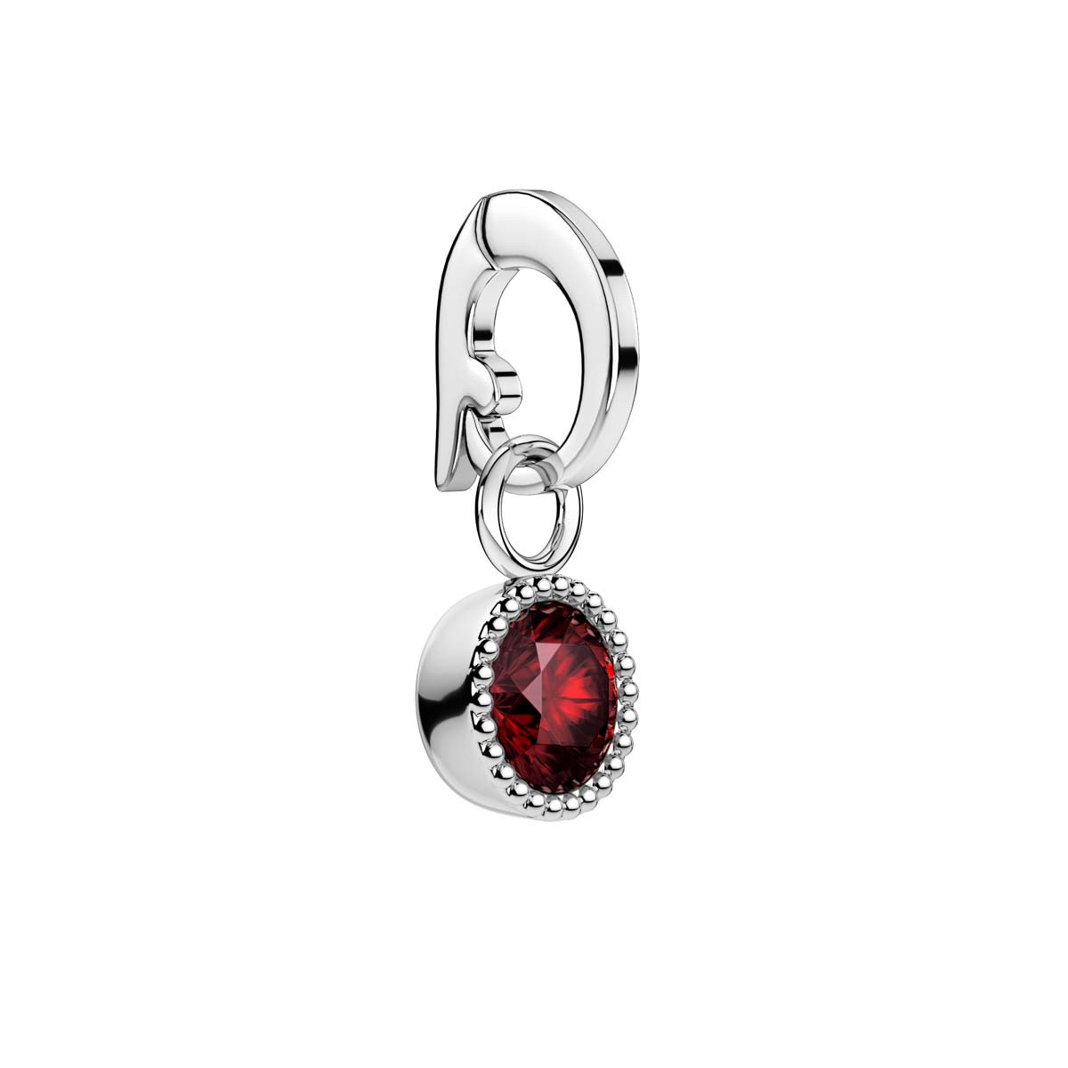 Charm Rosefield "Pendant Silver Birthstone January " - PE-Silver-Jan