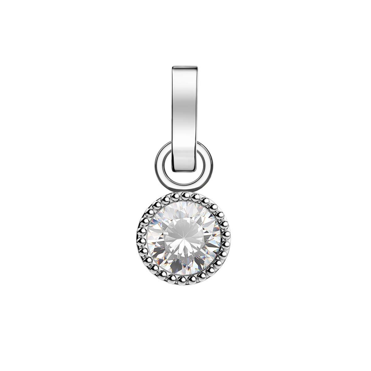 Charm Rosefield "Pendant Silver Birthstone April" Charm Rosefield "Pendant Silver Birthstone April" - PE-Silver-Apr