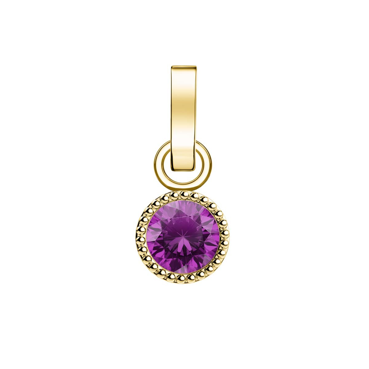 Charm Rosefield "Pendant Gold Birthstone February" Charm Rosefield "Pendant Gold Birthstone February" - PE-Gold-Feb