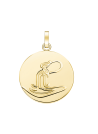 Charm Rosefield "Pendant Gold Zodiac Coin Aquarius"