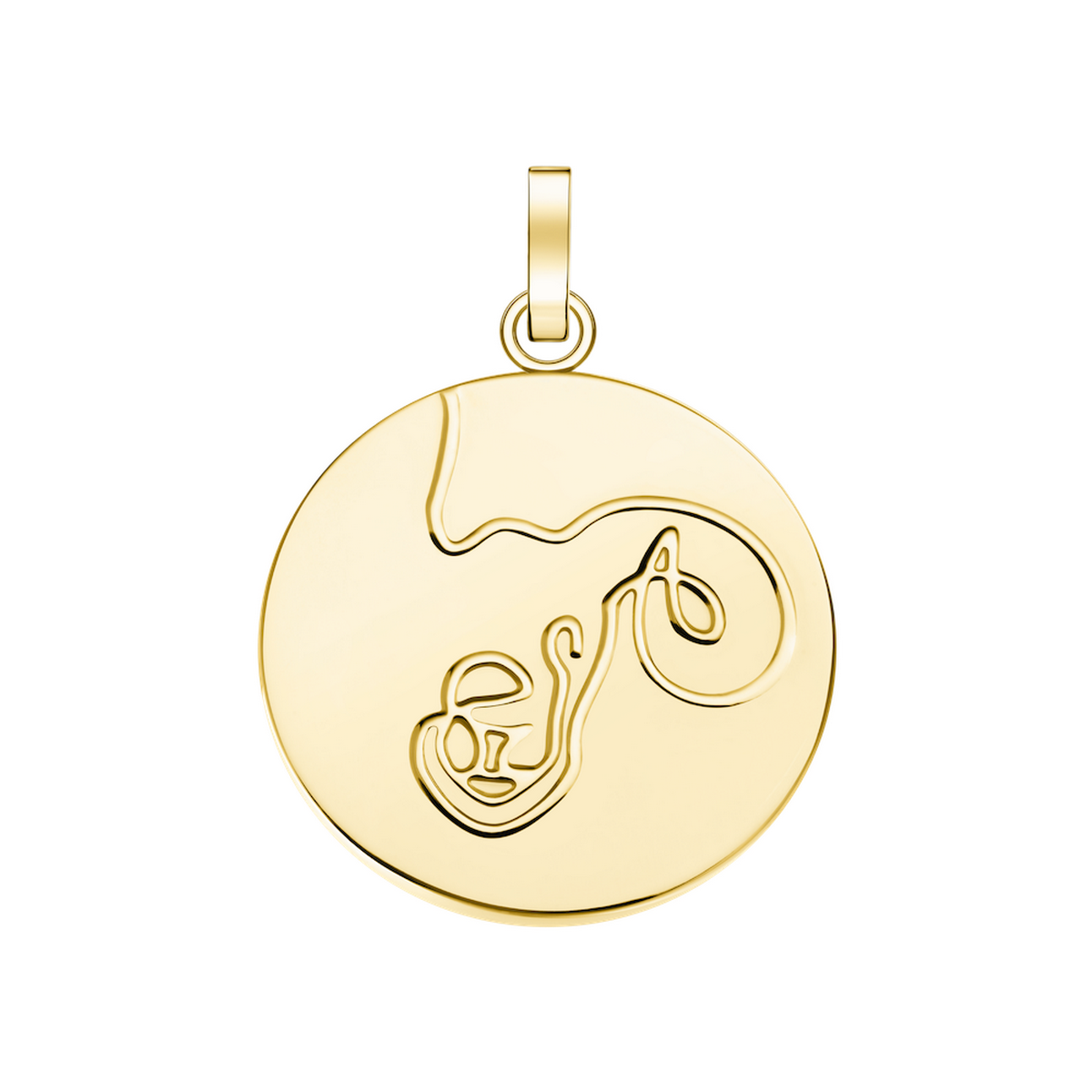 Charm Rosefield "Pendant Gold Zodiac Coin Aries" Charm Rosefield "Pendant Gold Zodiac Coin Aries" - PE-Gold-Aries