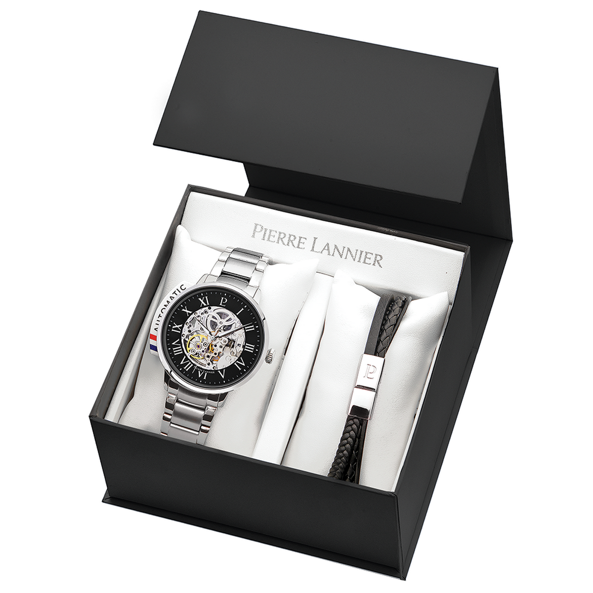 Coffret Montre et Bracelet Pierre Lannier Automatic Homme Noir - 371F131