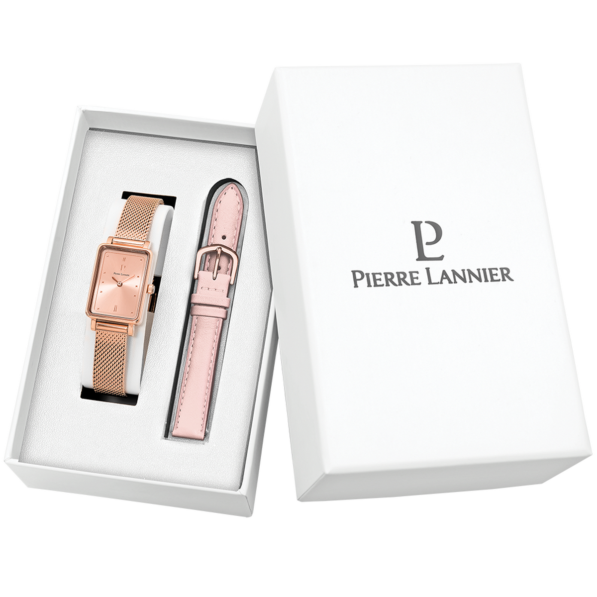Montre Pierre Lannier Ariane Femme Doré rose - 362J958 Coffret Montre et Bracelet Pierre Lannier Ariane Femme Doré rose - 362J958