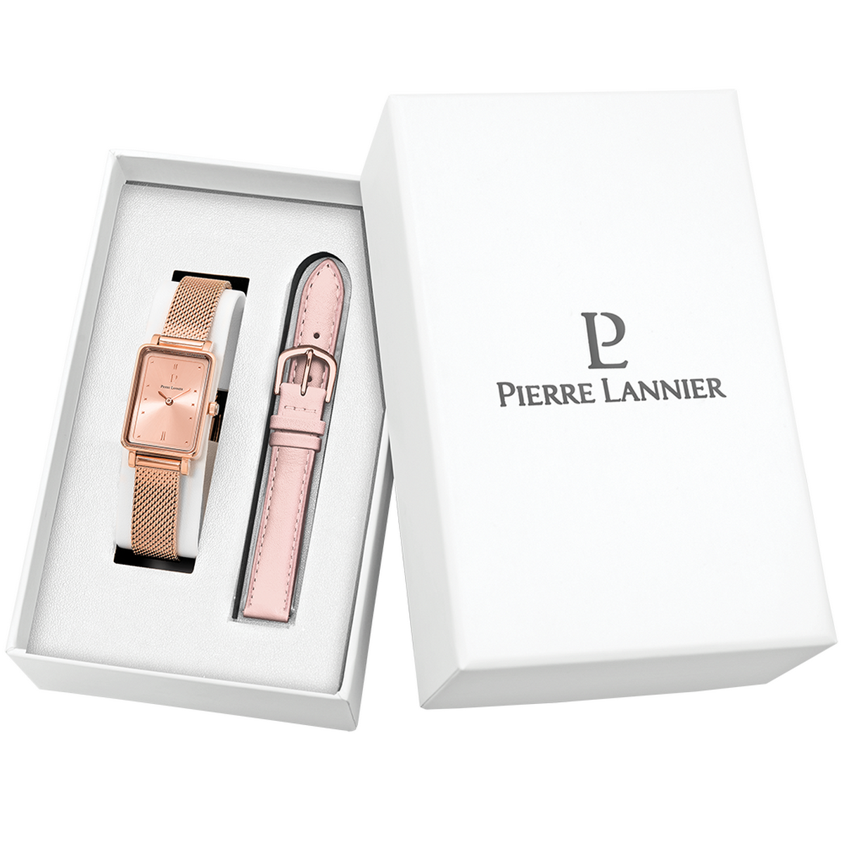 Coffret Montre et Bracelet Pierre Lannier Ariane Femme Doré rose - 362J958