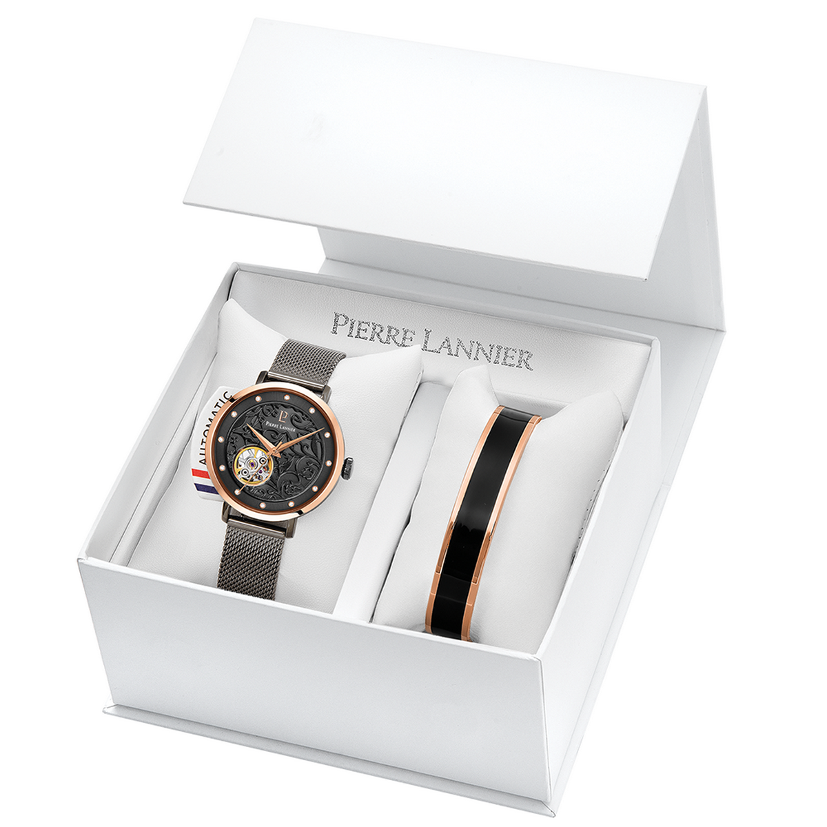 Montre Pierre Lannier Eolia Femme Gris - 352K739 Coffret Montre et Bracelet Pierre Lannier Eolia Femme Gris - 352K739