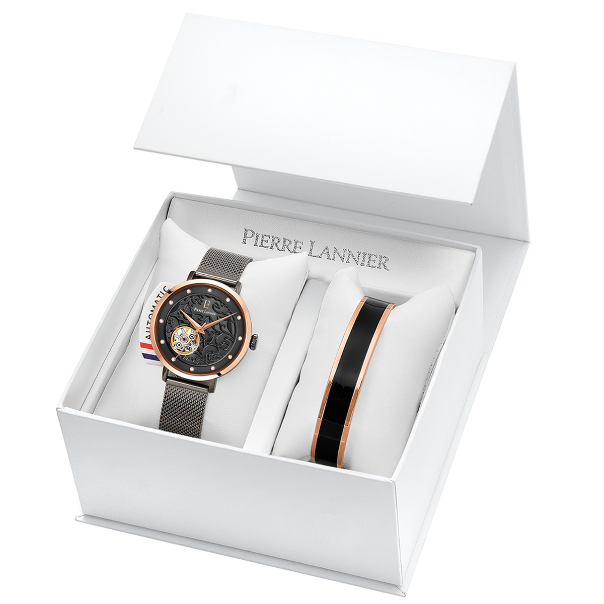 Coffret Montre et Bracelet Pierre Lannier Eolia Femme Gris - 352K739