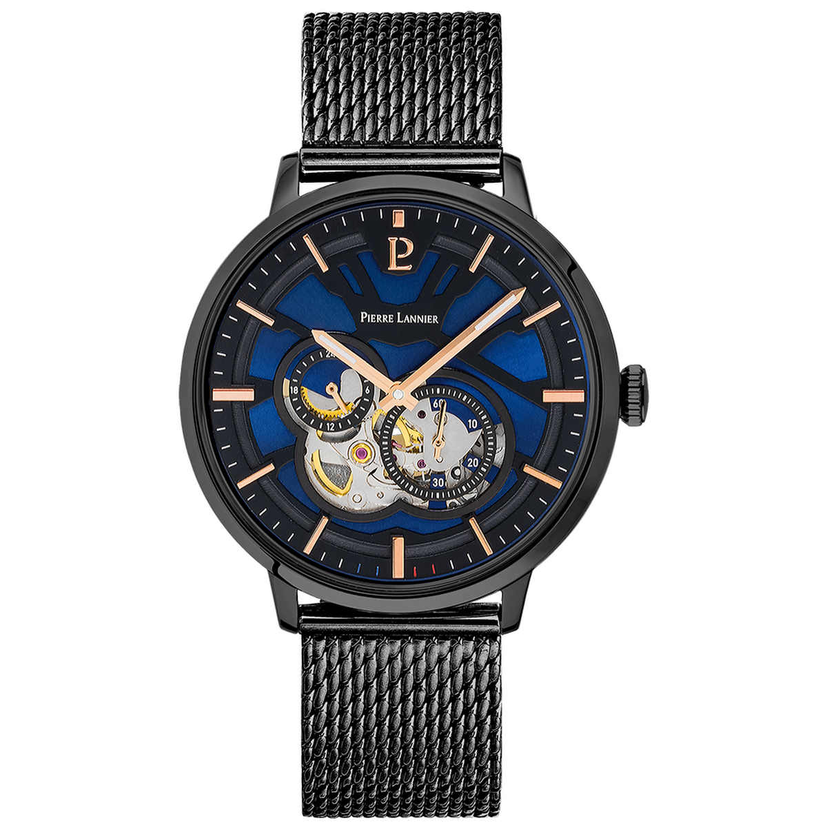 Montre Pierre Lannier Trio Homme Bleu-noir - 335B469