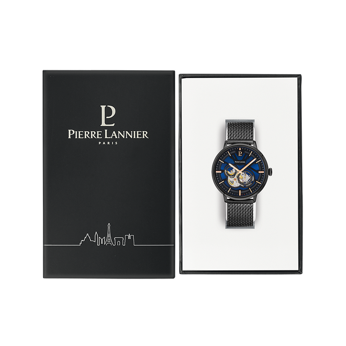 Montre Pierre Lannier Trio Homme Bleu-noir - 335B469